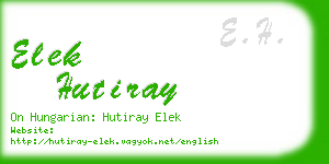 elek hutiray business card